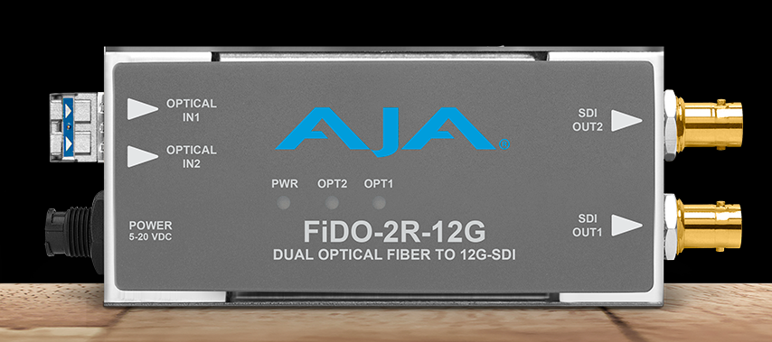 AJA Fiber Receiver 2 Kanal max. 12G SDI SM FiDO-2R-12G